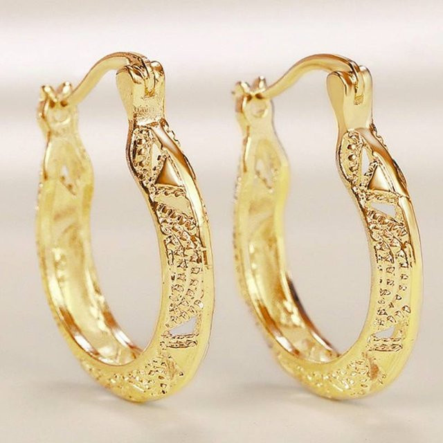 Huitan Creolen, Gold, Damen - Bild 1