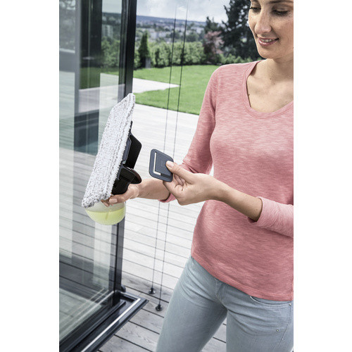 Kärcher Mikrofaser-Wischbezug Outdoor für Fenstersauger, 2 Stück, Weiß/Grau - Bild 2