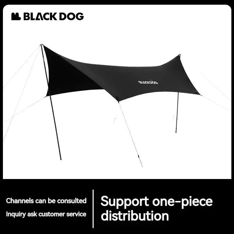 BLACKDOG Markisenzelt mit UPF50+ Sonnenschutz und wasserdichter PU3000 Beschichtung, 15 m², Schwarz - Bild 5