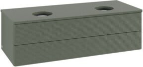 V&B Waschtischunterschrank Antao mit Frontstruktur und Beleuchtung in Grau, B/T/H: 120 x 50 x 50 cm - Bild 1