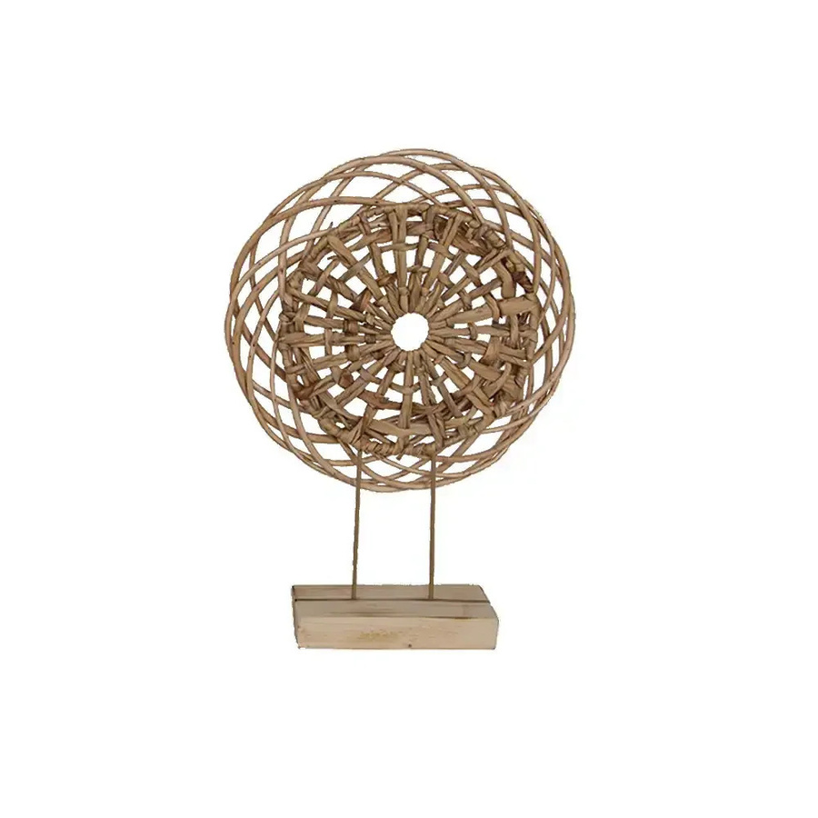 Lolaa Deko-Objekt Caldera gewebt in Natur/Beige auf Ständer Höhe: 50 cm - Bild 1