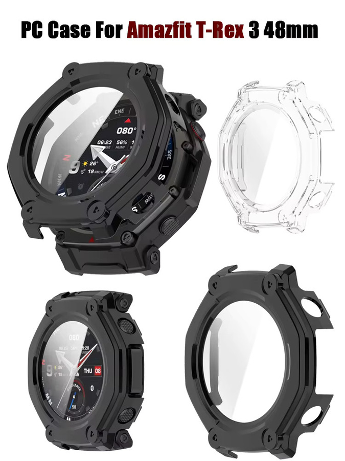 Amazfit Schutzhülle aus gehärtetem Glas, Schwarz, für T-Rex 3 Pro, 48 mm - Bild 6