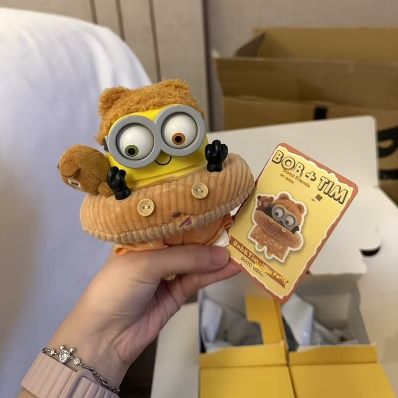 52toys Minions Bob&Tim Good Friend Universal Studios Blind Box, Vinyl Plüschpuppenanhänger - Bild 4