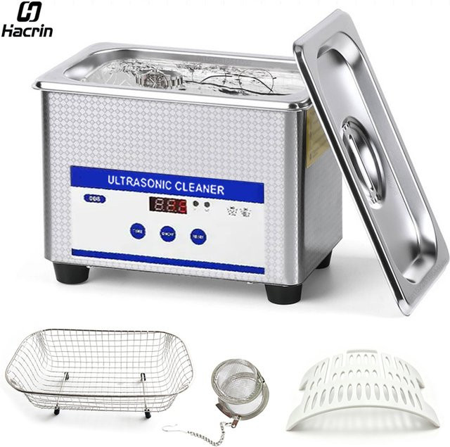 raugee Ultraschallreiniger aus Edelstahl in Silber für Schmuck und Brillen mit 40 kHz Hochfrequenz - Bild 1
