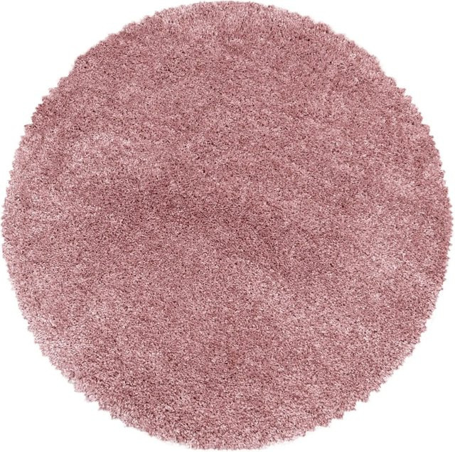Ayyildiz Hochflorteppich Fluffy 3500 Shaggy in Rosa, rund, Durchmesser: 80 cm - Bild 1