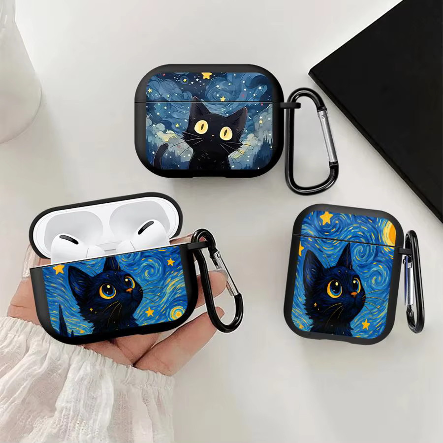 Cartoon Cat Schutzhülle für Apple AirPods Pro 1 2 3 und AirPods 4 in Multicolour - Bild 2