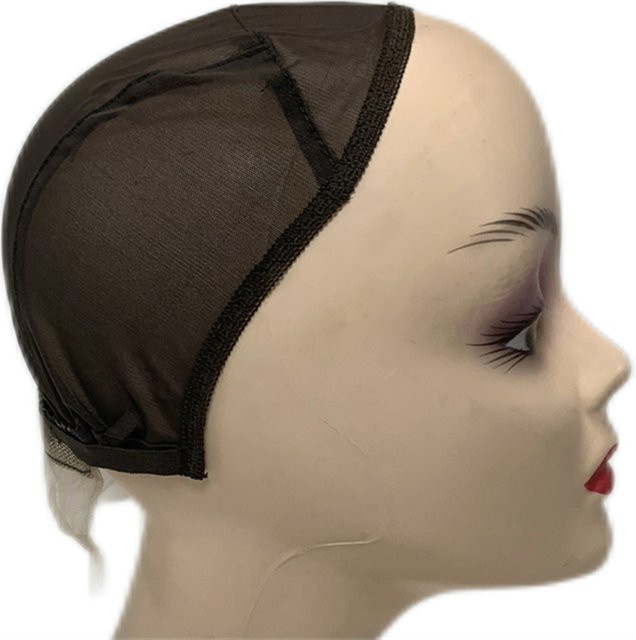 Perückenkappe ohne vordere Spitze, verstellbare Träger, Beige/Braun/Schwarz - Bild 1