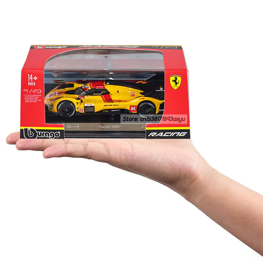 Bburago Ferrari 499P Nr. 83 WEC 24h Le Mans Hypercar 2025, Rennwagen-Modell, 1:43, ab 14 Jahren - Bild 4