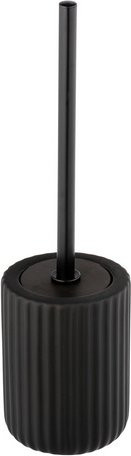 WENKO WC-Garnitur Belluno aus Keramik mit Bürste, schwarz, Höhe: 42 cm, Breite: 11,5 cm - Bild 1