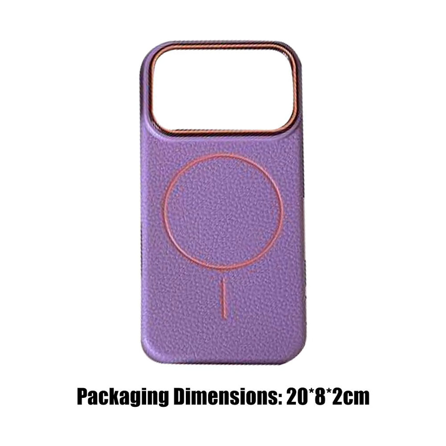 Apple iPhone 17-Serie MagSafe Handyhülle mit Lichee-Muster in Color-Block Design, stoßfeste matte TPU-Schutzhülle - Bild 4