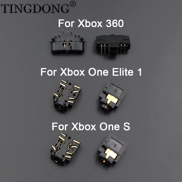 TingDong 3,5-mm-Kopfhöreranschlussbuchse in Schwarz für Xbox 360, One, Slim und Elite Series S/X Controller - Bild 1