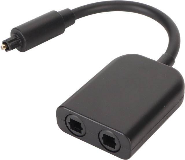 DIYelecs Optischer Splitter 1 Eingang 2 Ausgänge Toslink Stecker auf Buchse 6-Kern Schallwandler für PS3 und Xbox in Schwarz - Bild 1