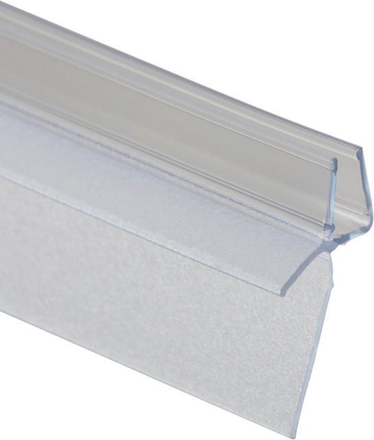 Schulte Wasserabweisprofil für Duschkabinen mit extra langer Dichtleiste, transparent, für 5/6/8 mm Glasstärke - Bild 1