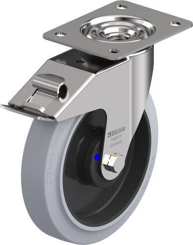Blickle LEX-POEV 200XKA-FI-SG Lenkrolle mit Feststeller in Grau und Schwarz, Rad-Durchmesser: 20 cm, Tragfähigkeit: 300 kg - Bild 1