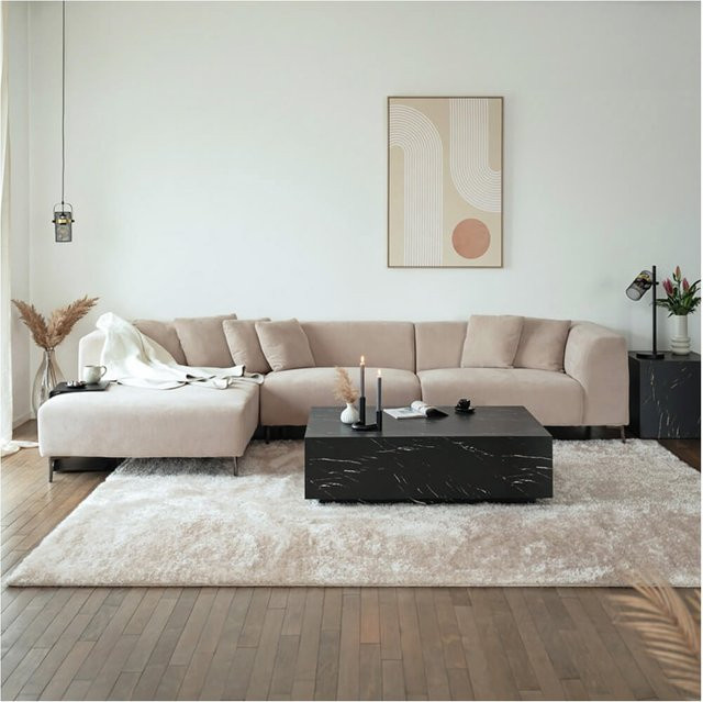 HOME DELUXE Ecksofa TORINO in Beige, L-Form, linksseitig, Breite: 344 cm, Tiefe: 178 cm - Bild 1