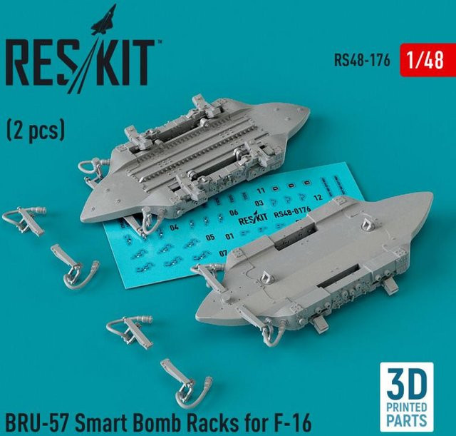 ResKit Models Smart Bomb Racks for F-16, 2-teiliges Set, 3D Printed - Bild 1