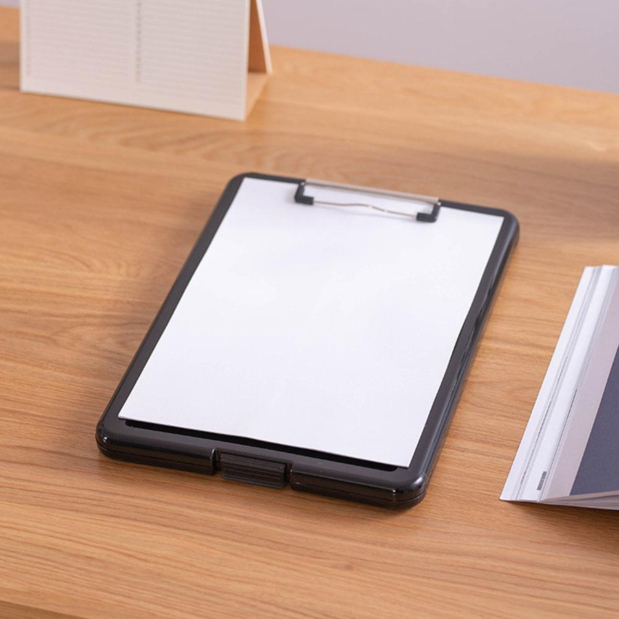 Yiran Furniture A4 Zwischenablage Datei Box mit Stifthalter aus Kunststoff für Büro und Schule - Bild 2