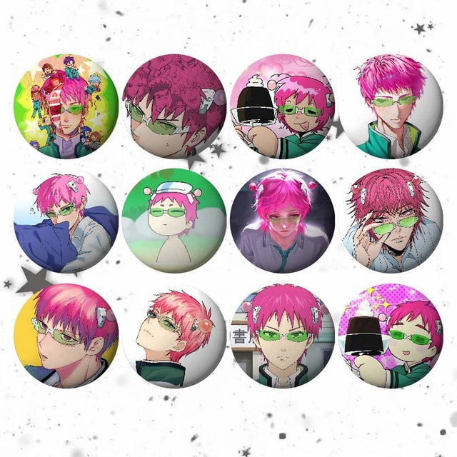 52TOYS Brosche, Metall, Weißblech, The D-Disastrous Life Of Saiki K - Bild 1