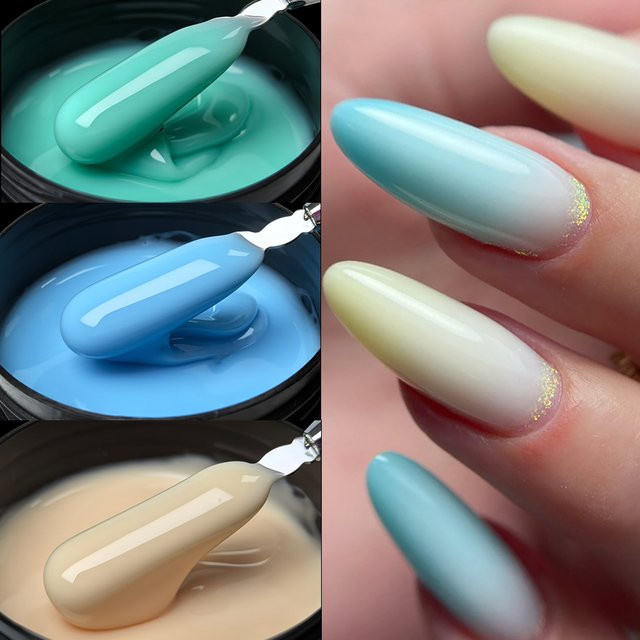 Jillnails Macaron Gel Builder Nagelgel, Light Cyan JN17, Glänzend - Bild 1