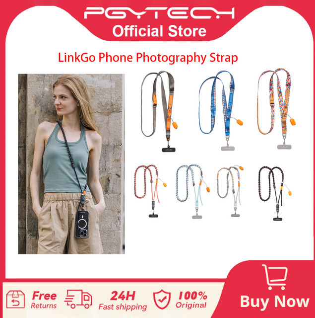 PGYTECH LinkGo Handy-Fotografie-Gurt mit handgewebtem Handyriemen und Nackengurt - Bild 1