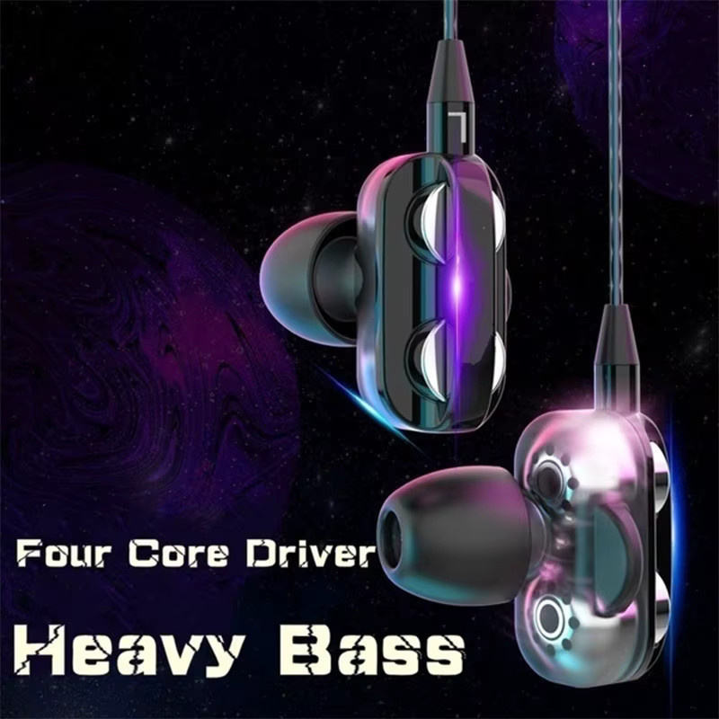 Mrgabwte In-Ear Kopfhörer mit 3,5mm Klinke, HIFI Bass Stereo Musik Headset mit HD Mikrofon für Gaming und Sport, Schwarz - Bild 2