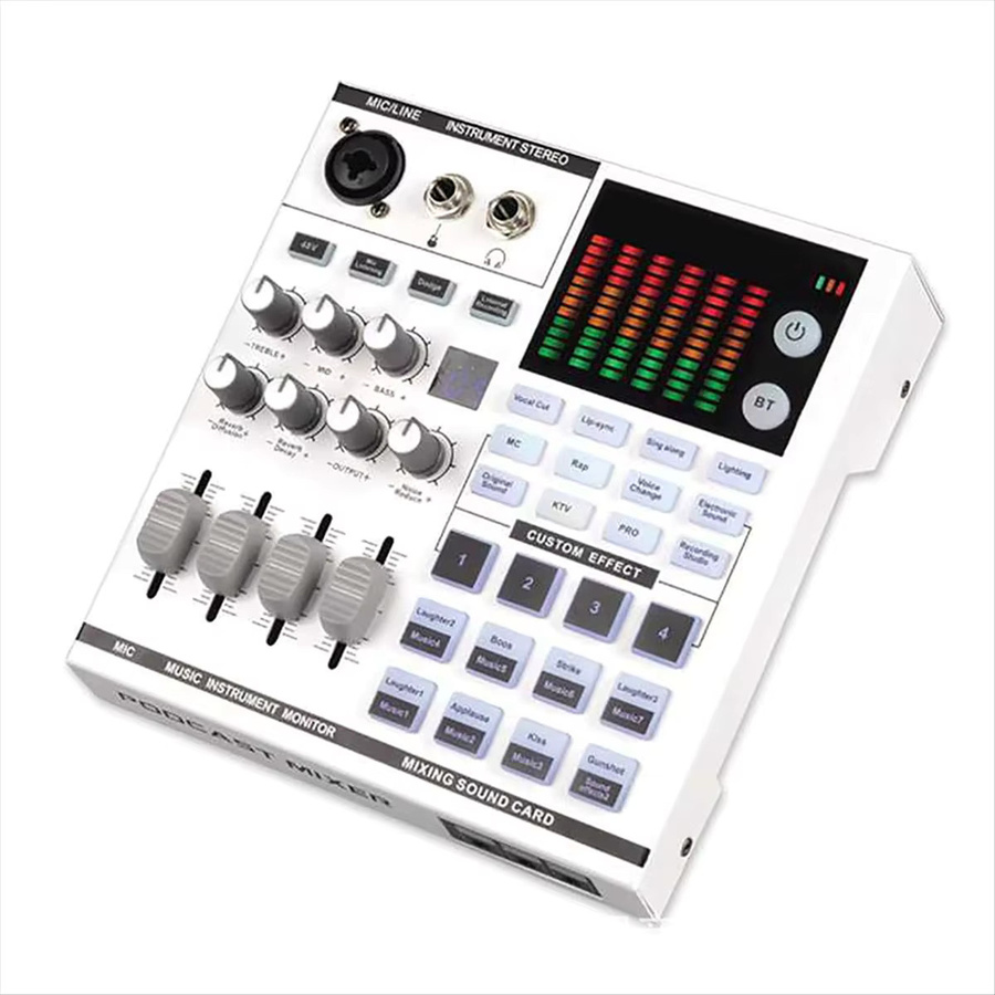 DTC5 SN800 Live-Soundkarte Audio-Mixer mit Stimmverzerrer für Rundfunk, Aufnahme und Musik - Bild 2