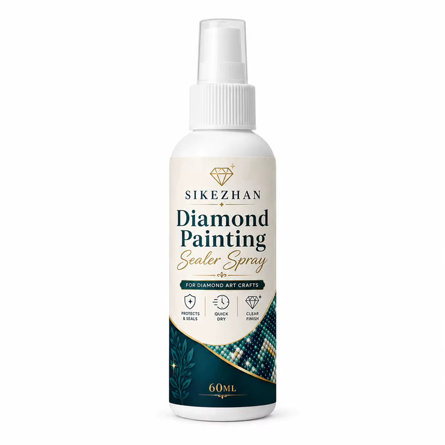 SIKEZHAN Diamantmalerei-Versiegelungsspray für Perlen und Edelsteine, glänzendes Finish, transparent, 60ml - Bild 7