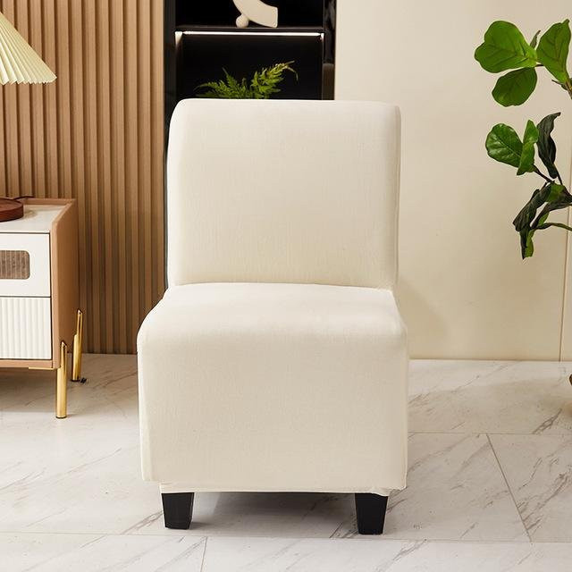 Housmife Elastischer Sofabezug für Sessel und Hocker, Hellbeige, Rutschfest, Polyester-Elasthan-Mischung - Bild 1