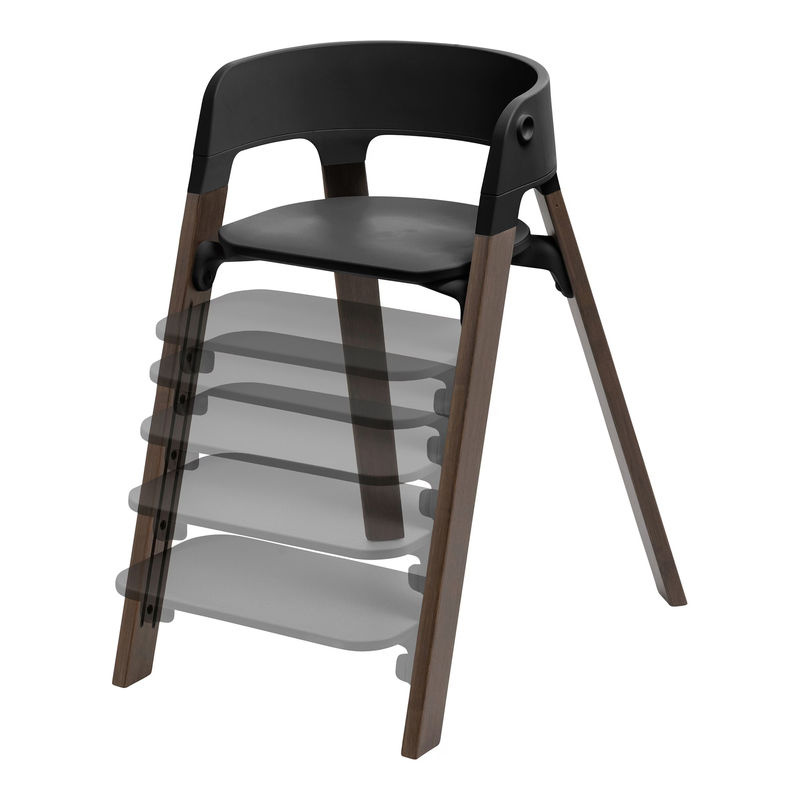 Stokke Steps Hochstuhl in Braun aus Bambus und Kunststoff im skandinavischen Stil - Bild 3