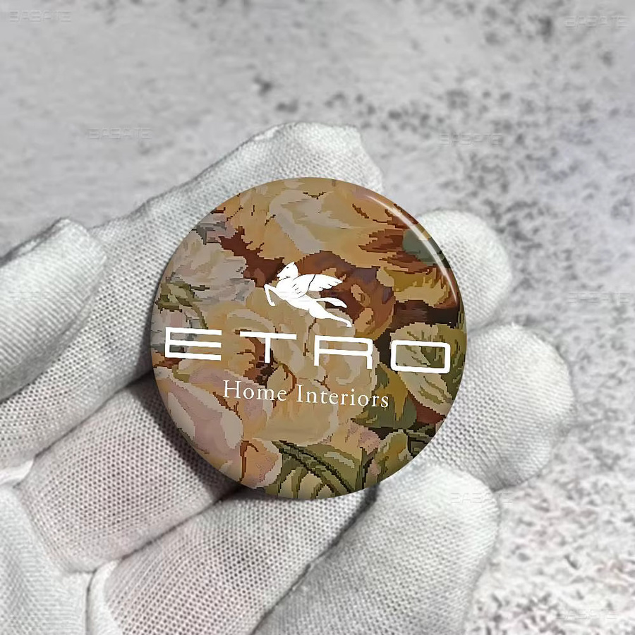 E-Etro Brosche, Runde Taste Pins - Bild 4