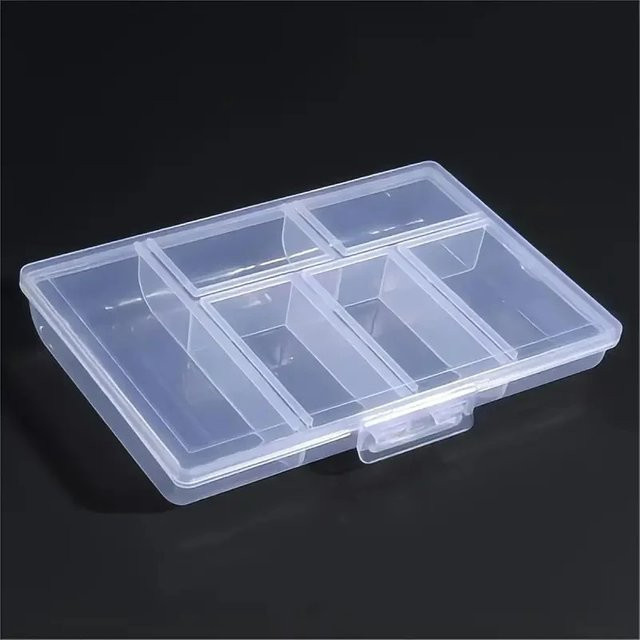 Schmuckaufbewahrungsbox, 6 Fächer, Transparent - Bild 1