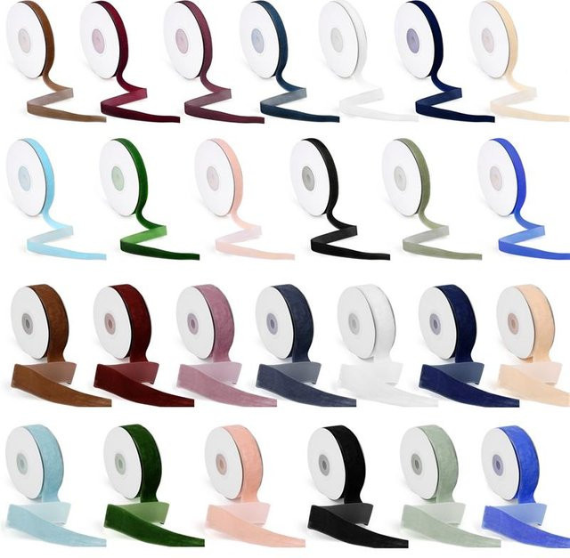 Single Face Line Samtband in Multicolour für Weihnachtsdekorationen und Schleifen - Bild 1