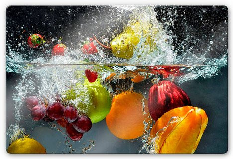 K&L Wall Art Glasbild Frisches Obst Multicolor, B/H: 60 x 40 cm - Bild 1