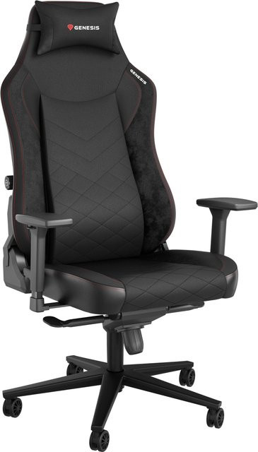Genesis Gaming Stuhl NITRO 890 G2 schwarz aus Kunstleder und Stoff mit Kopfstütze - Bild 1