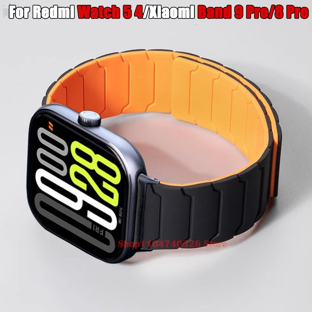 Xiaomi Uhrenarmband Silikon, Schwarz, für Redmi Watch 5 4, Mi Band 9 Pro, Mi Band 8 Pro - Bild 1