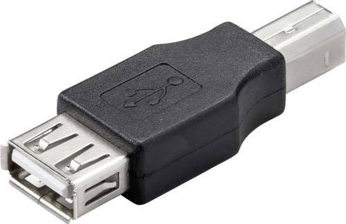 Renkforce USB 2.0 Adapter RF-4613072 mit 1x USB 2.0 Buchse A und 1x USB 2.0 Stecker B in Schwarz - Bild 1
