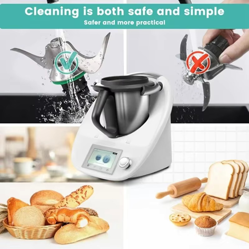 Vorwerk Knetmesser Edelstahl für Thermomix TM5 und TM6 in Silber - Bild 2