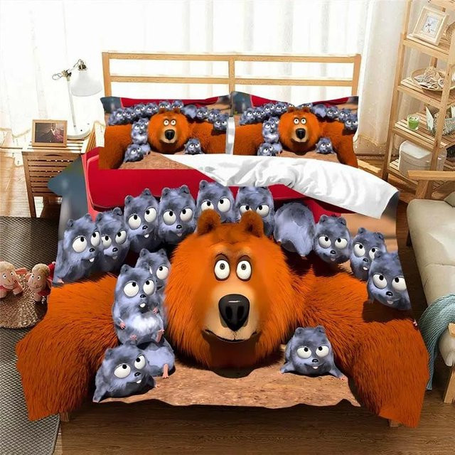 Bettwäsche Set Grizzy und die Lemminge mit Bettbezug und Kissenbezug in Multicolour, Material Mikrofaser, Breite: 210 cm, Höhe: 210 cm - Bild 1