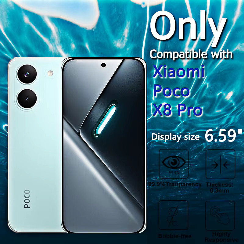 Displayschutzfolie aus gehärtetem Glas für Xiaomi Poco X8 Pro, kratzfest und transparent, 1–4 Stück - Bild 3