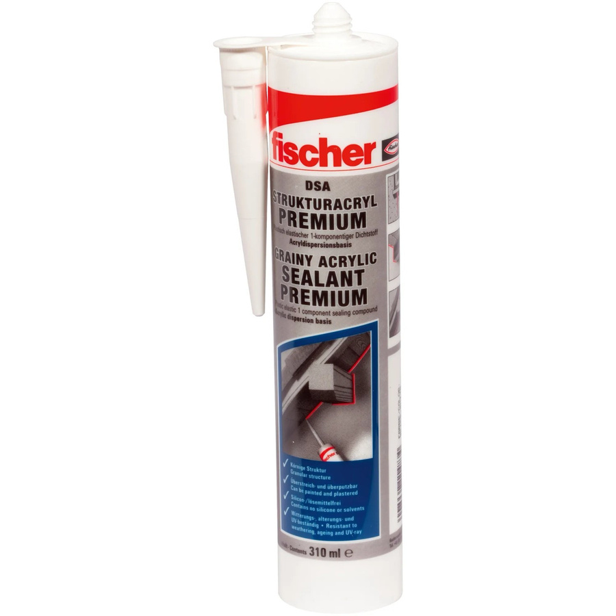 Fischer Strukturacryl Premium DSA Dichtmasse Weiß 310 ml - Bild 2