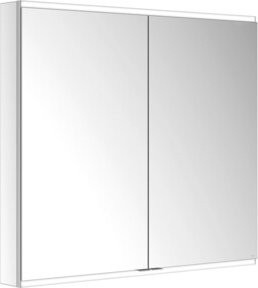 Keuco Spiegelschrank Royal Modular 2.0 in Weiß und Silber mit LED-Beleuchtung, Kristall-Doppelspiegeln und internen Regalen, B/H/T: 105 x 90 x 12 cm - Bild 1
