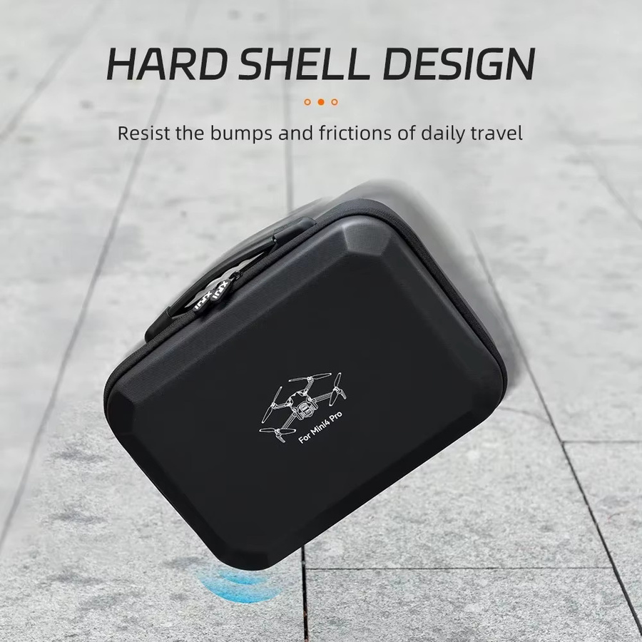 DJI Mini 4 Pro Tragetasche aus hartem EVA – Wasserdichte Reise- und Schultertasche für Drohne und Fernbedienung in Schwarz - Bild 3