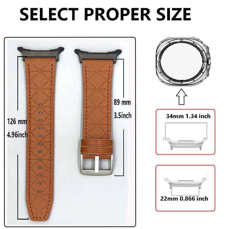Uhrenarmband Kunstleder, für Samsung Galaxy Watch Ultra 47 mm - Bild 2