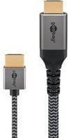 Goobay Plus Slim High-Speed HDMI Kabel mit Ethernet in Schwarz und Grau, 8K @ 60Hz, 2.0 - Bild 1