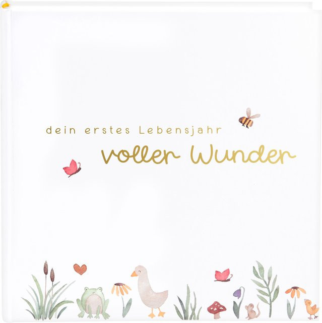 goldbuch Babyalbum voller Wunder Wiese in Weiß mit 58 Seiten - Bild 1