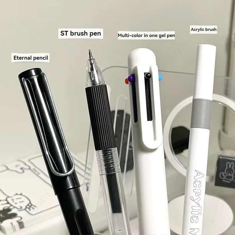 8-teiliges Multifunktions-Schreibwaren-Set für Schüler mit Haftnotizen, Acryl-Stift, Utilitätsmesser, Korrekturband, Radiergummi, Bleistift und Gel-Stift - Bild 2