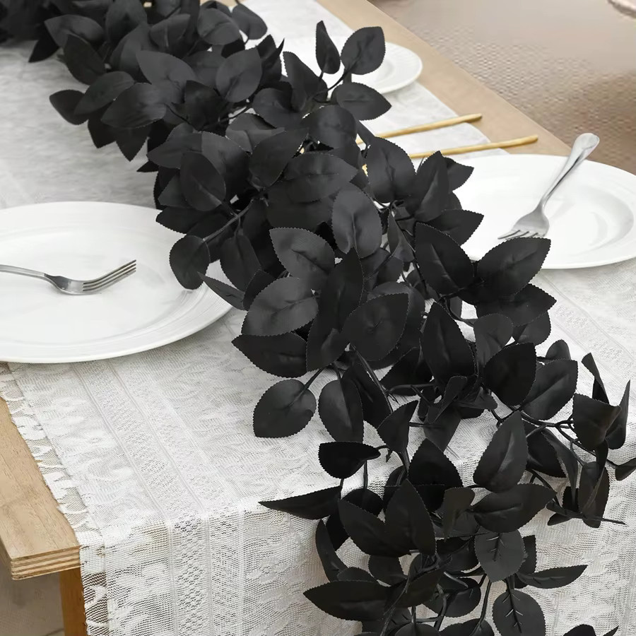 ZQCY Künstliche Pflanzen Ranken aus Rattan in Grün und Schwarz für deine Dekoration von Garten, Hochzeit oder Halloween - Bild 2