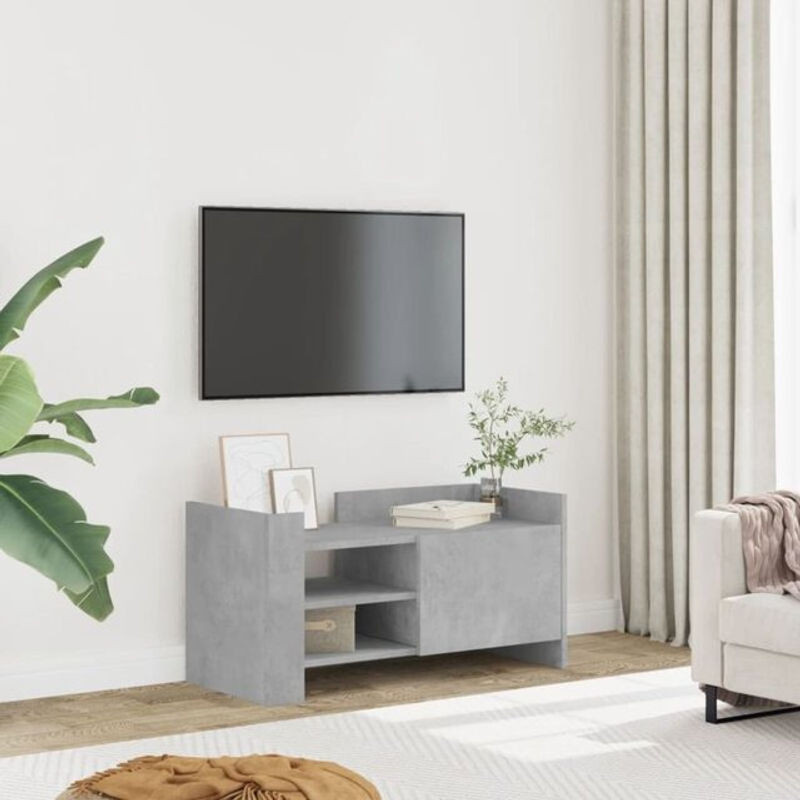 Vidaxl TV-Schrank Modern in Grau aus Holzwerkstoff, B/T/H: 80 x 40 x 35 cm - Bild 1