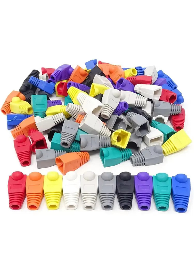 ZoeRax RJ45 Ethernet-Netzwerkkabel Zugentlastungsmanschetten und Steckerabdeckungen für CAT5 CAT5E CAT6 CAT6E, Mehrfarbig, Außendurchmesser: 6,5 mm - Bild 7