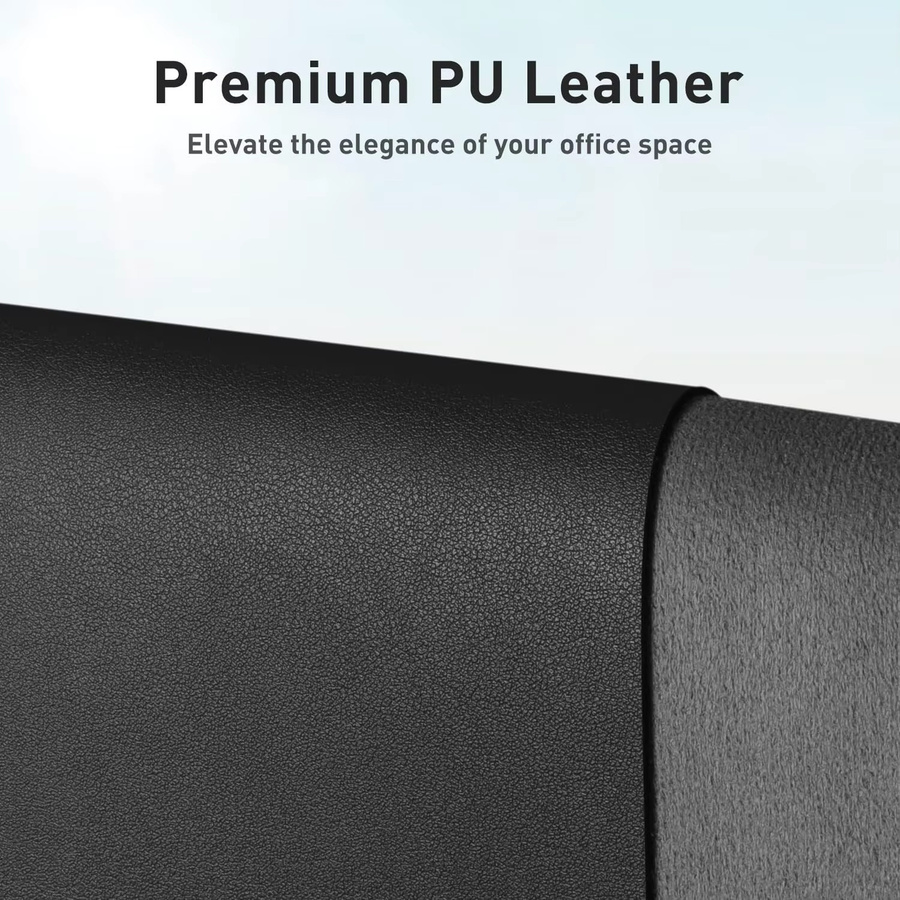 YSAGi Schreibtischunterlage aus PU-Leder in Schwarz oder Blau, rutschfestes Desk Pad für Büro und Tastatur, Breite: 60,0 cm, Tiefe: 30,0 cm - Bild 2
